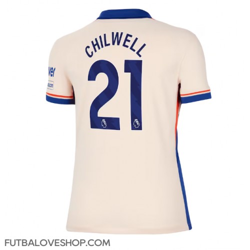 Dres Chelsea Ben Chilwell #21 Preč pre Ženy 2024-25 Krátky Rukáv